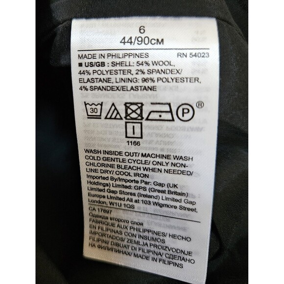 Banana Republic Straight Pencil Skirt Women's Size 6 Black Knee Length Slit GUC - Picture 7 of 7